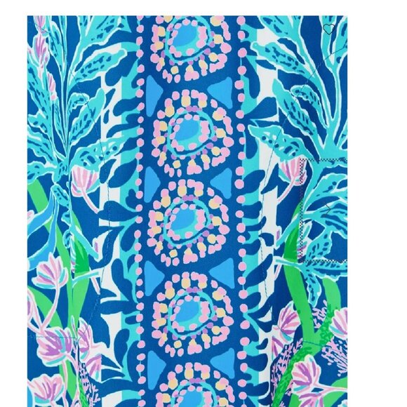 NEW LILLY PULITZER SIZE 6 NOLAND MAXI DRESS *SEACRET ESCAPE* BARTON BLUE - Picture 3 of 3